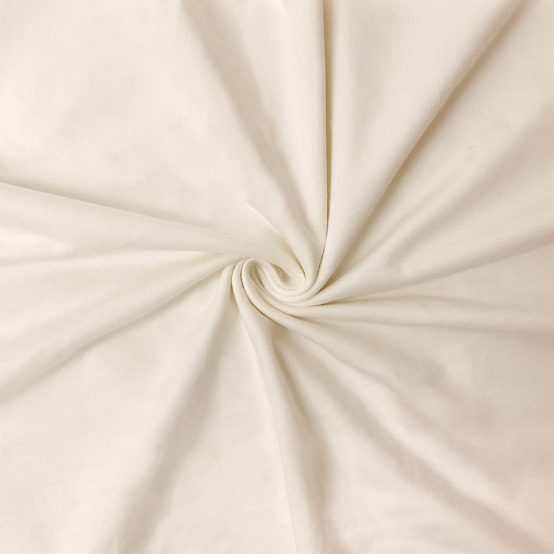 3 YD PC-Off-White Cotton Spandex Stretch Solid Jersey Knit Fabric