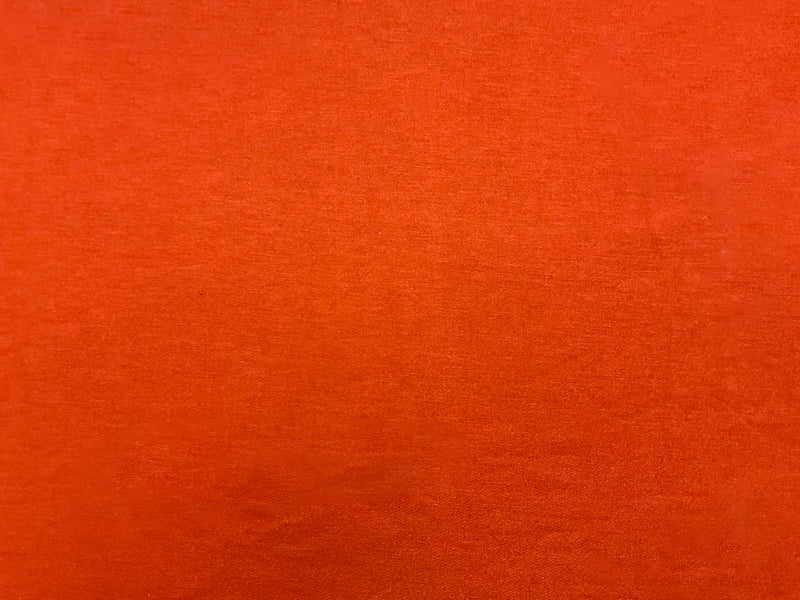 Orange Poly Cotton Spandex Solid Baby French Terry Knit Fabric