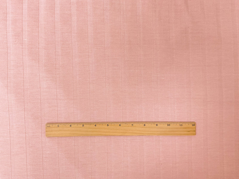 Pink Poly Rayon Spandex Stretch Solid Wide Rib Knit Fabric