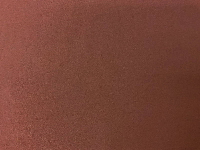Brown Poly Stretch Solid Brushed Face DTY Jersey Knit Fabric
