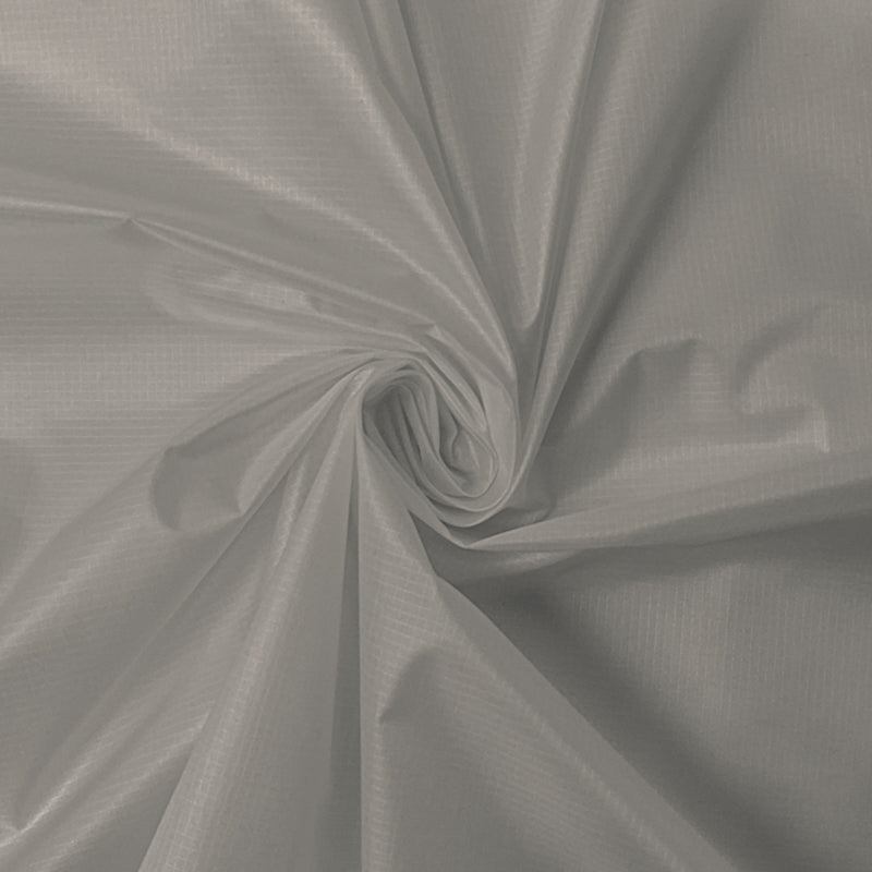 Gray Nylon DWR Ripstop Woven Fabric