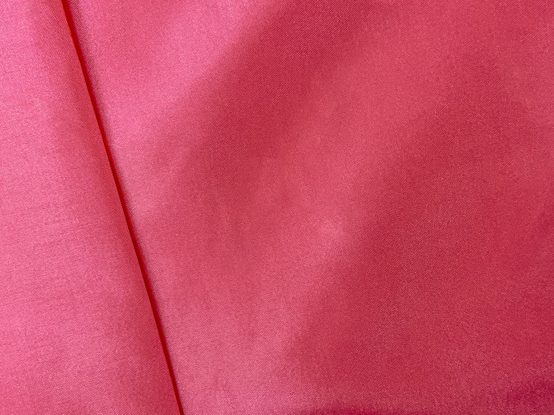Coral Red Poly China Silk Lining Woven Fabric