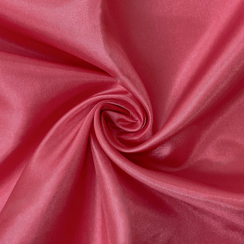 Coral Red Poly China Silk Lining Woven Fabric