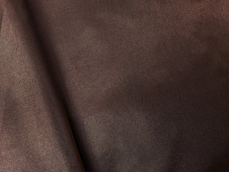 Deep Brown Poly China Silk Solid Lining Woven Fabric