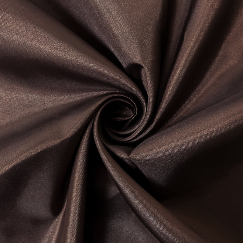 Deep Brown Poly China Silk Solid Lining Woven Fabric