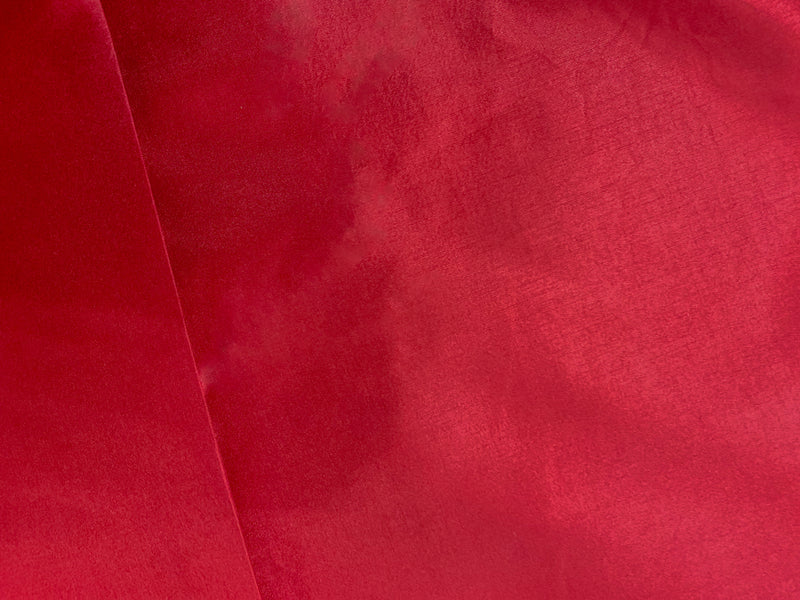 Dark Red Poly China Silk Solid Lining Woven Fabric