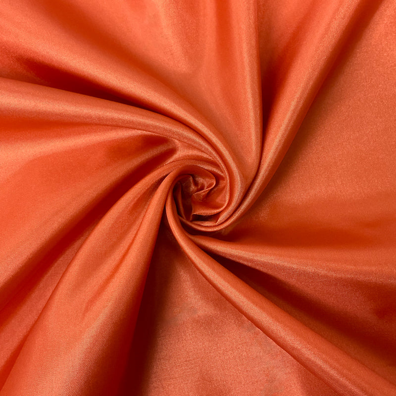 Orange Poly China Silk Solid Lining Woven Fabric