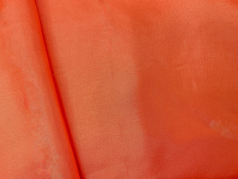 Orange Poly China Silk Solid Lining Woven Fabric