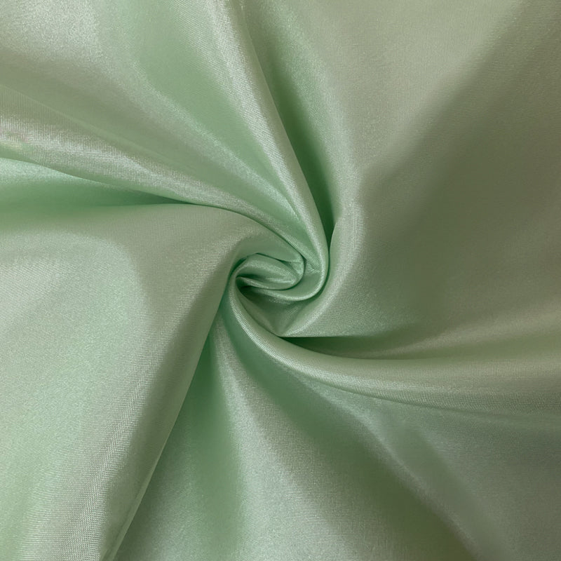 Green Poly China Silk Solid Lining Woven Fabric