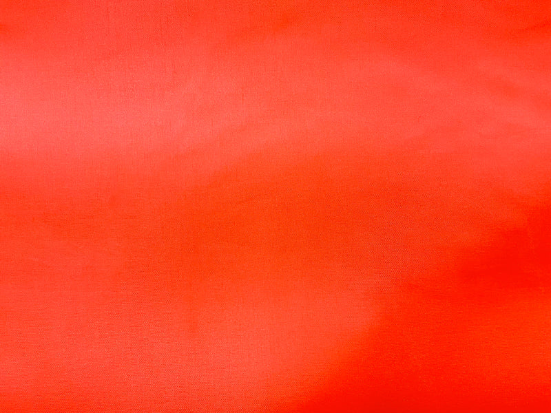 Neon Orange Poly China Silk Solid Lining Woven Fabric