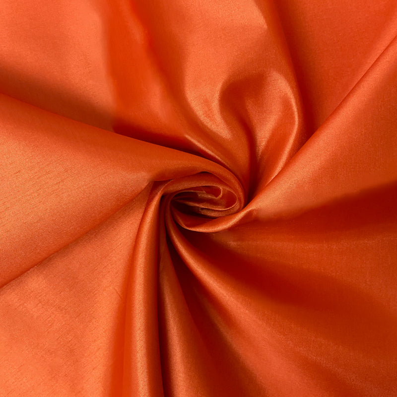 Orange Poly China Silk Solid Lining Woven Fabric