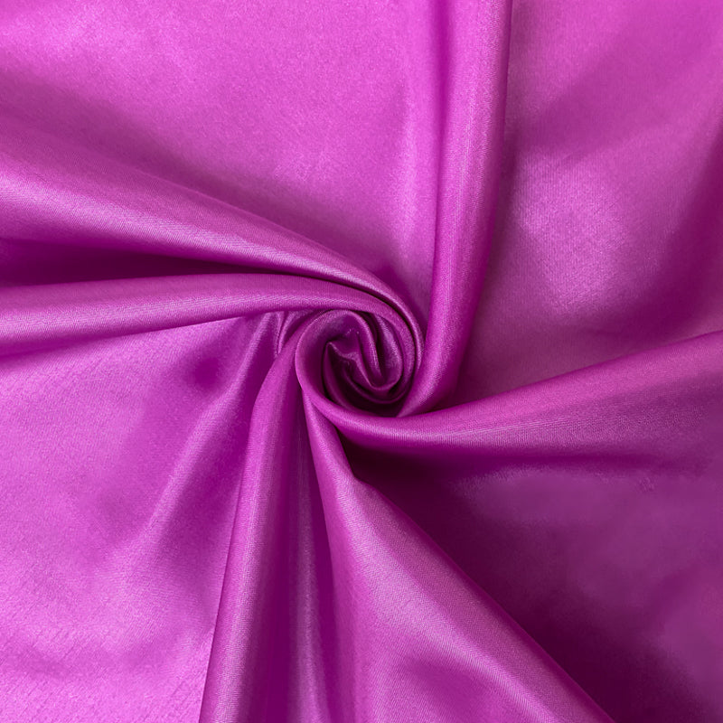 Light Fuchsia Purple Poly China Silk Solid Lining Woven Fabric