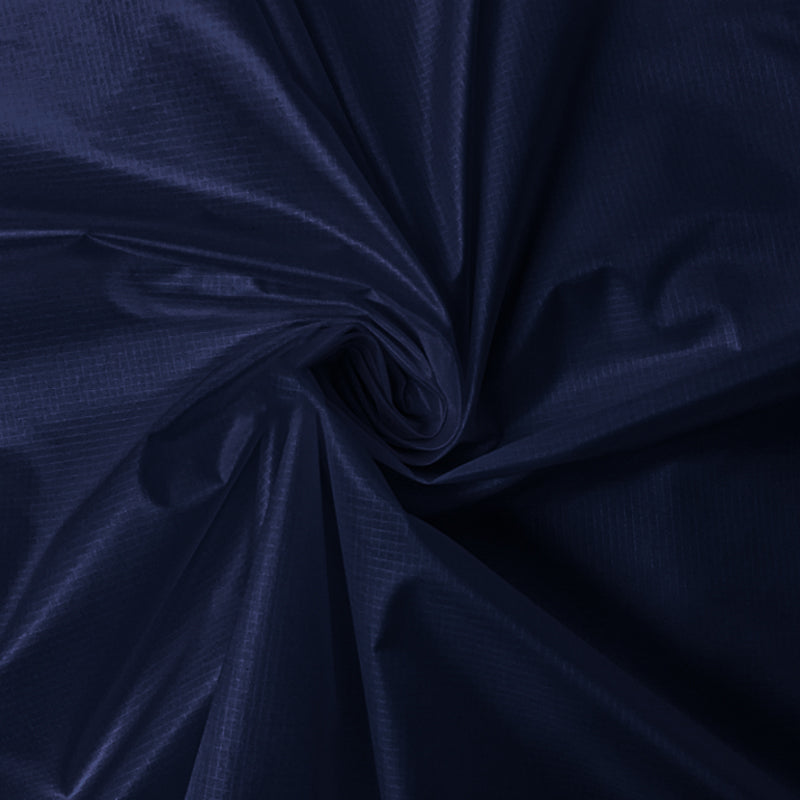 Navy Blue Nylon DWR Ripstop Woven Fabric