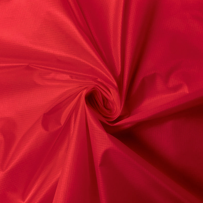 Red Nylon DWR Ripstop Woven Fabric