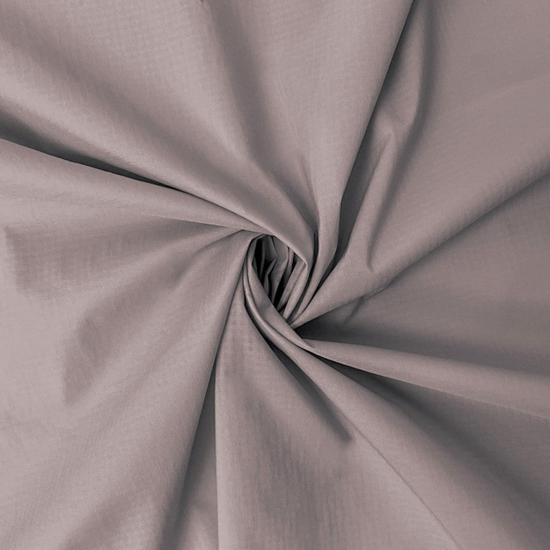 Gray Nylon DWR Micro Gingam-Plaid Ripstop Woven Fabric