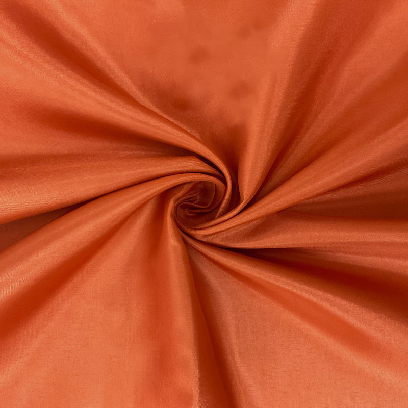 Orange Poly China Silk Solid Lining Woven Fabric