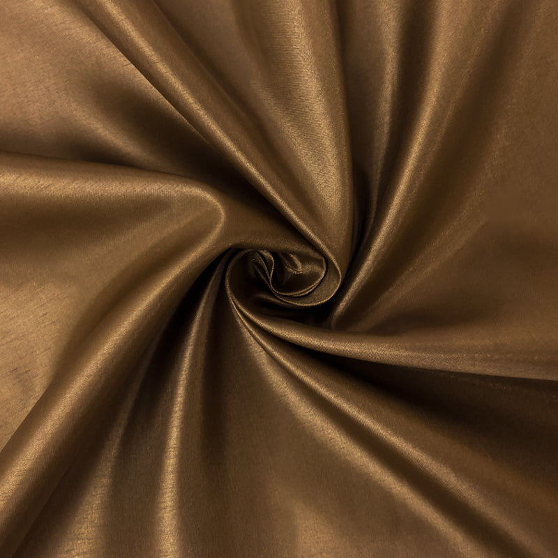 Brown Poly China Silk Solid Lining Woven Fabric