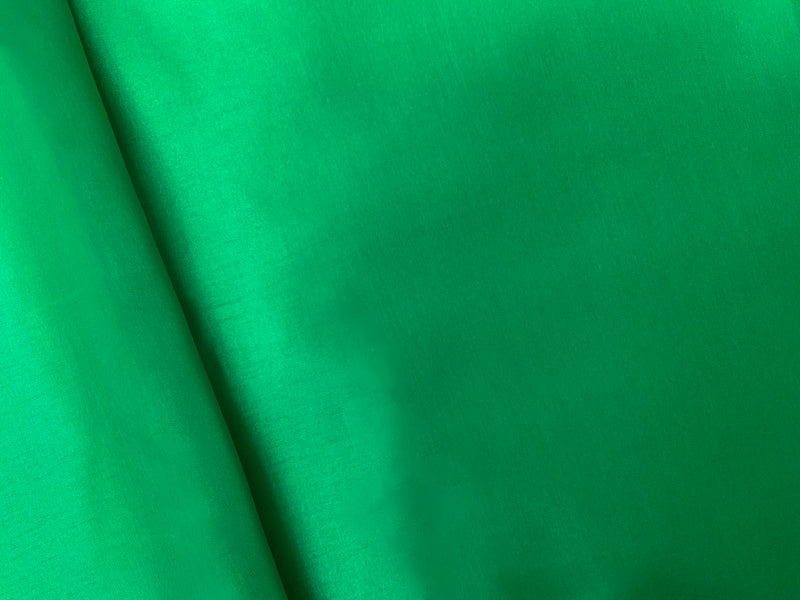 Green Poly China Silk Solid Lining Woven Fabric