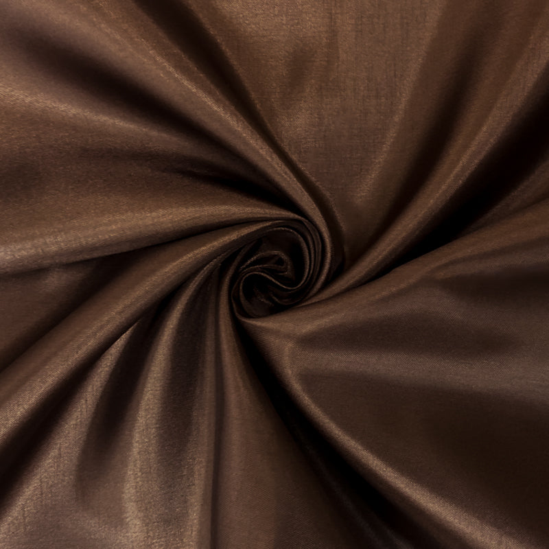 Dark Brown Poly China Silk Solid Lining Woven Fabric