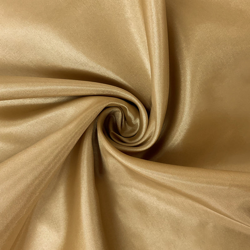 Beige Poly China Silk Solid Lining Woven Fabric