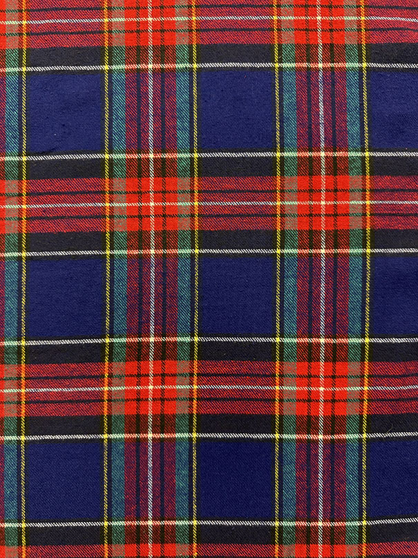 Royal Blue Multi Yarn Dyed Plaid Flannel Fabric