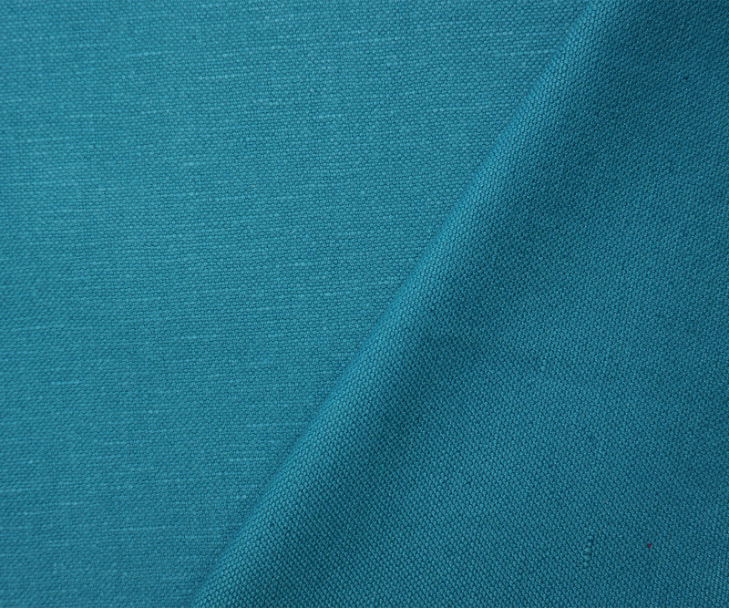 Dark Teal PKaufmann Cotton-Linen Fulton Canvas Decorating Fabric