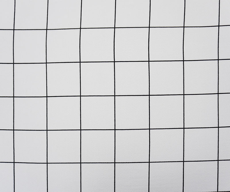 White-Black Poly Check Printed Liverpool Double Knit Fabric