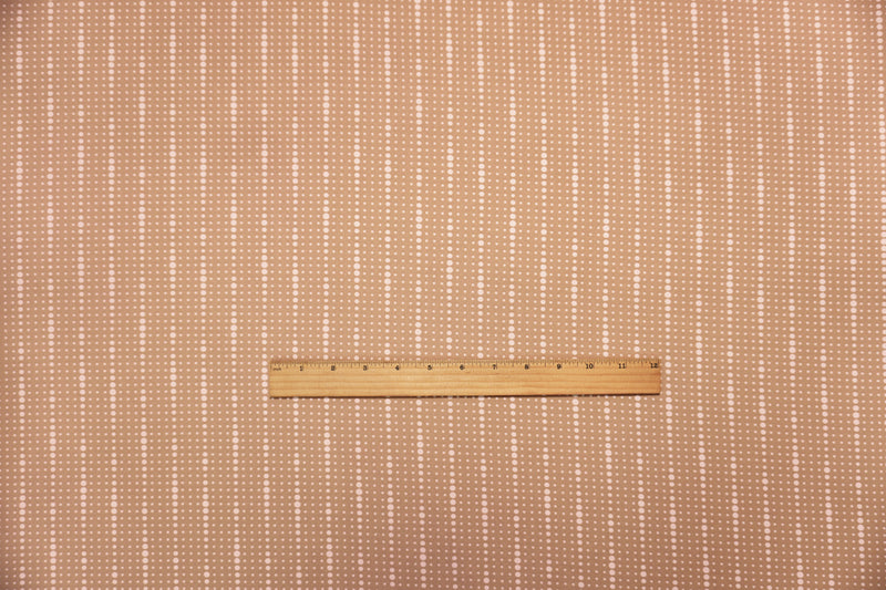 Brown-Beige Poly Spandex Dot Printed ITY Jersey Knit Fabric