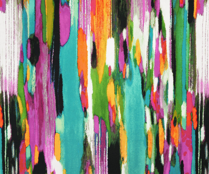 Teal-Purple-Multi Poly Abstract Printed ITY Jersey Knit Fabric