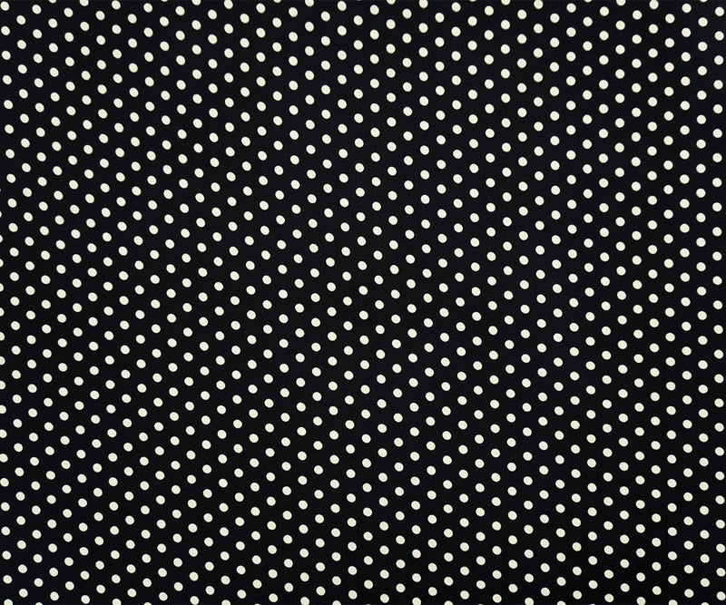 Black-Light Beige Poly Spandex Dot Printed ITY Jersey Knit Fabric