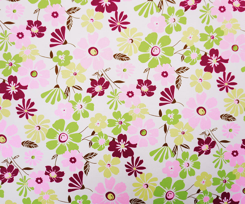White-Pink-Multi Poly Floral Printed ITY Jersey Knit Fabric