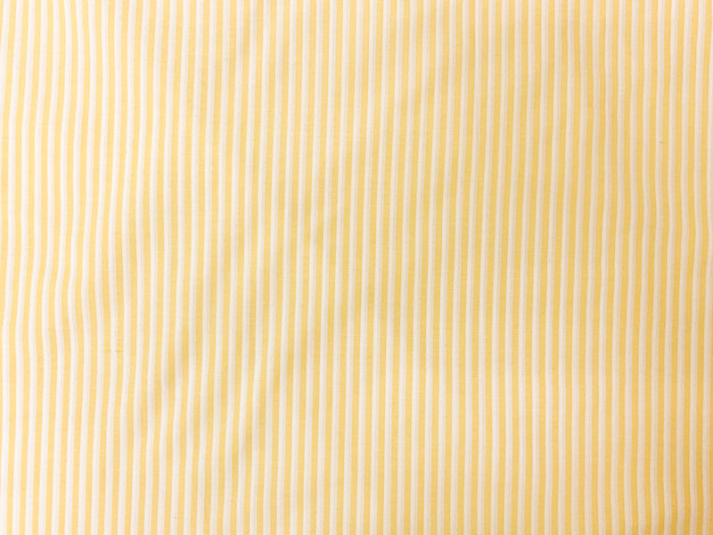 Yellow-White Poly Cotton Stripe Woven Fabric