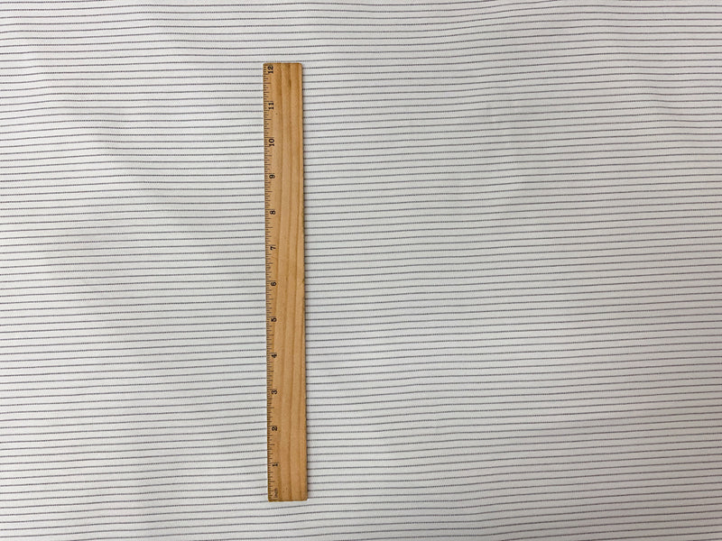 Ivory-Black Rayon Nylon Poly Spandex Stripe Ponte Knit Fabric