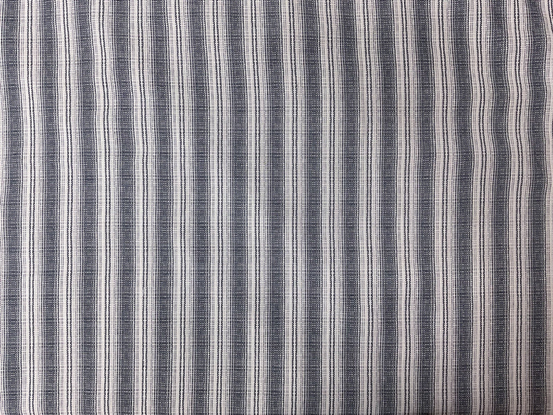 Blue-White Poly Cotton Stripe Dobby Woven Fabric