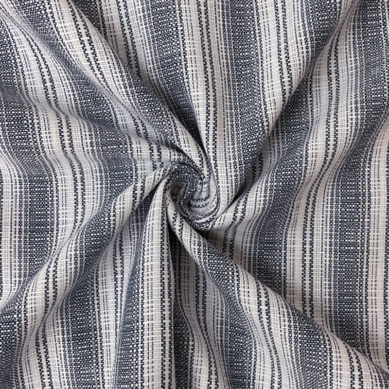 Blue-White Poly Cotton Stripe Dobby Woven Fabric