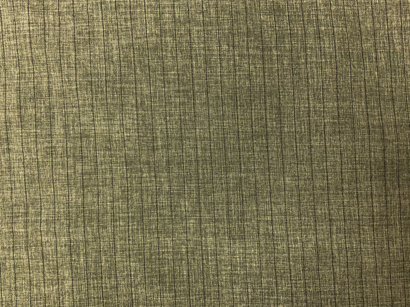 Green-Black Poly Rayon Stripe Slub Woven Fabric