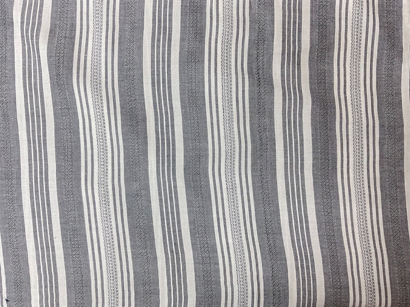Black-White Rayon Stripe Dobby Woven Fabric