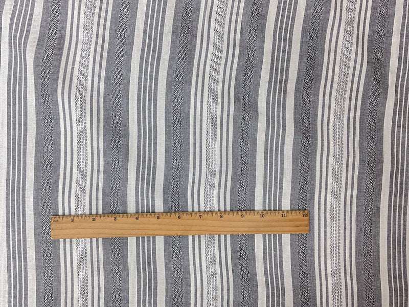 Black-White Rayon Stripe Dobby Woven Fabric