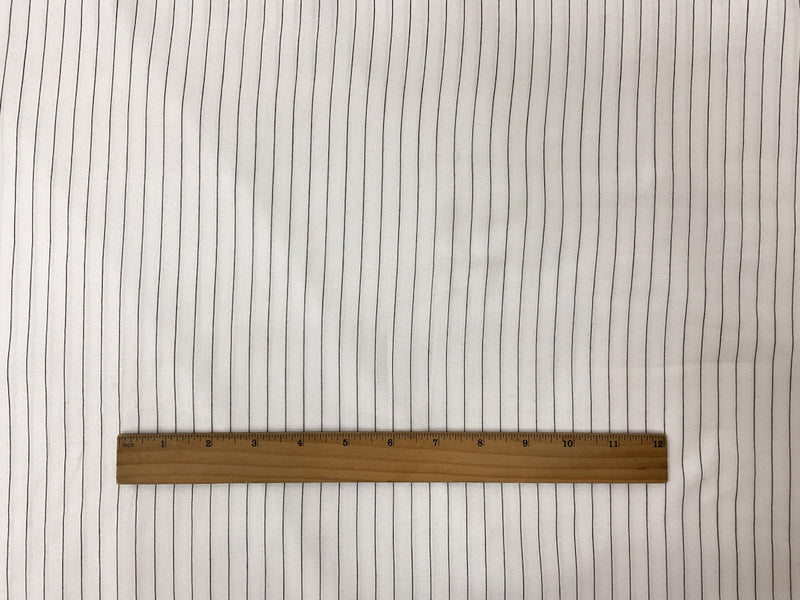 White-Black Rayon Stripe Chambray Woven Fabric