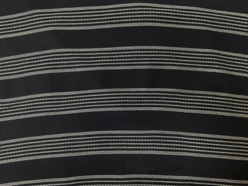 Black-White Rayon Stripe Twill Woven Fabric