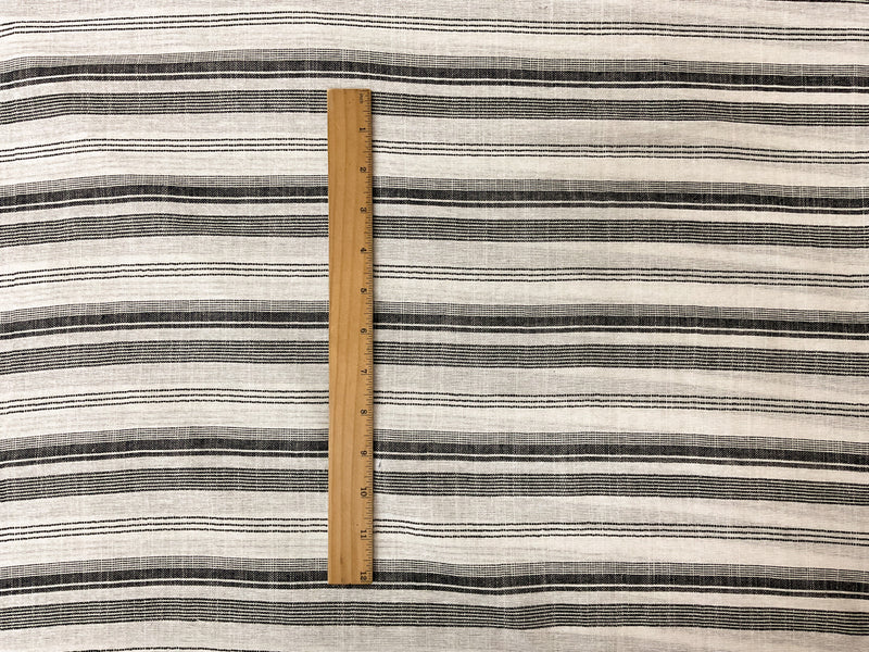 White Cotton Stripe Dobby Gauze Woven Fabric