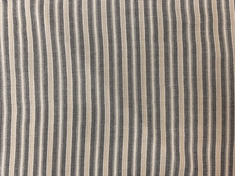 Black-Beige-White Cotton Rayon Stripe Dobby Woven Fabric