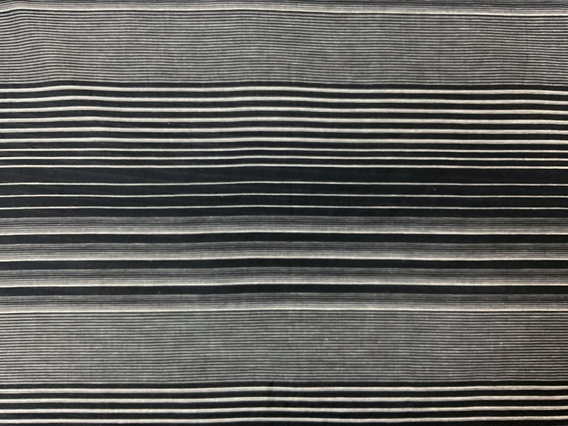 Black-White Cotton Stripe Gauze Woven Fabric