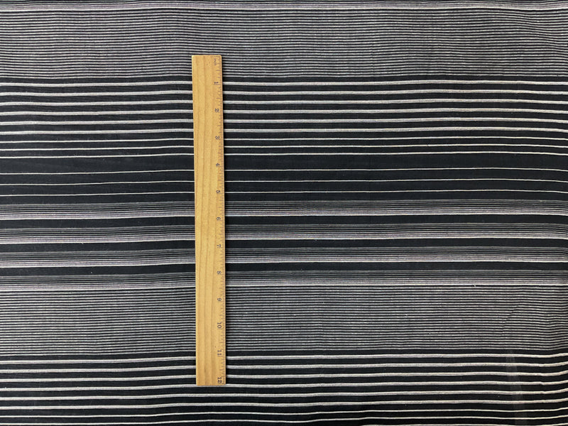 Black-White Cotton Stripe Gauze Woven Fabric