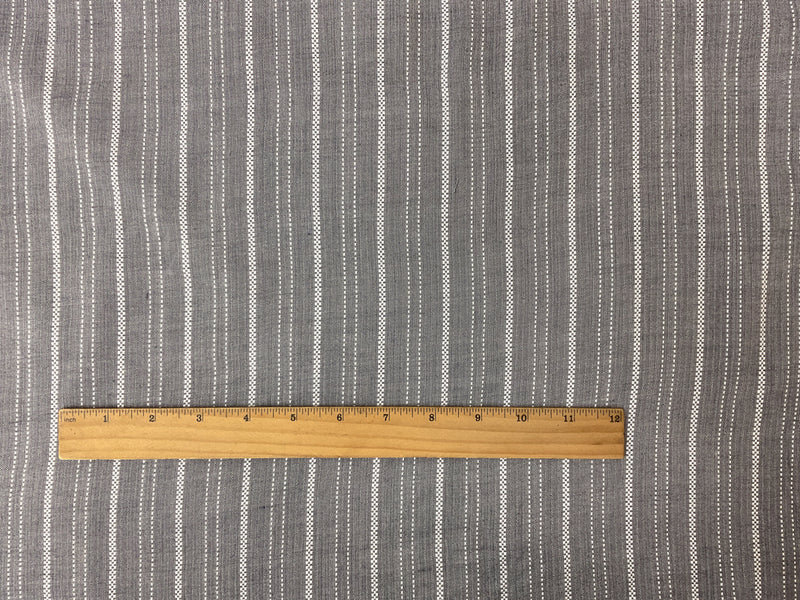 Deep Blue-White Rayon Stripe Dobby Woven Fabric