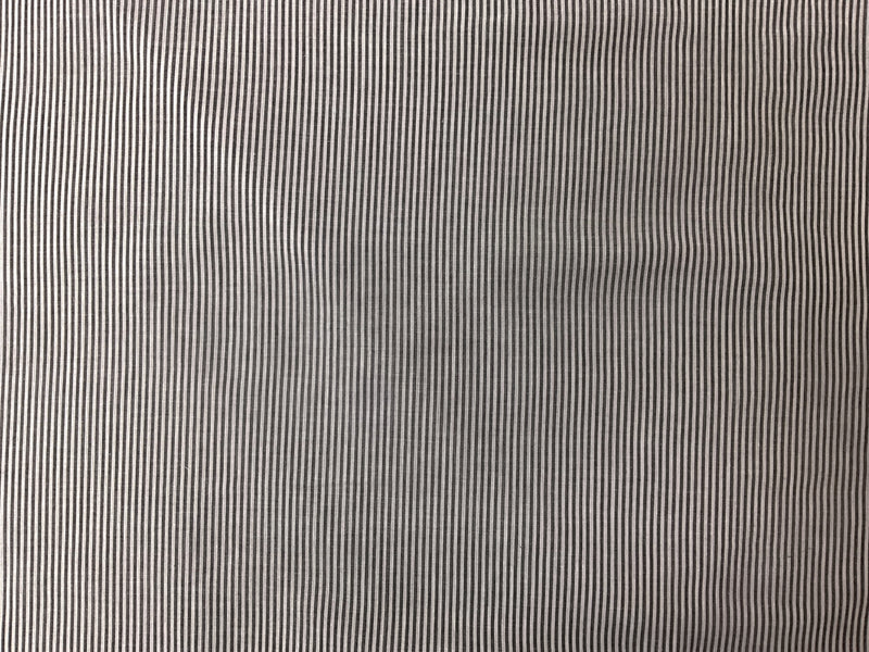 Black-White Cotton Stripe Voile Woven Fabric