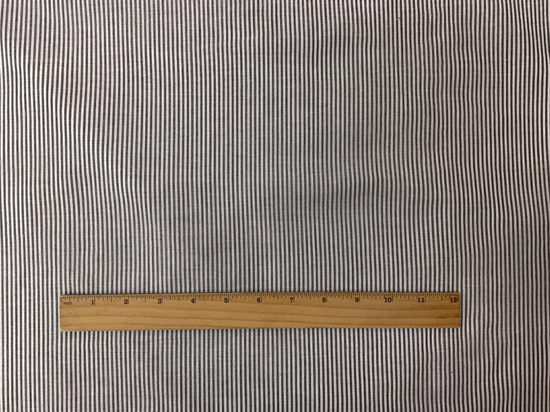 Black-White Cotton Stripe Voile Woven Fabric