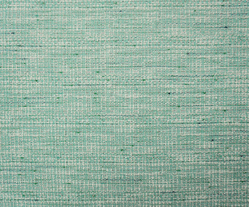 Teal-Silver-Multi Poly Cotton Texture Boucle Double Knit Fabric
