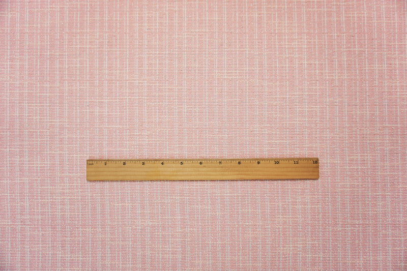 Pink-Silver-Multi Poly Cotton Plaid-Check Boucle Knit Fabric