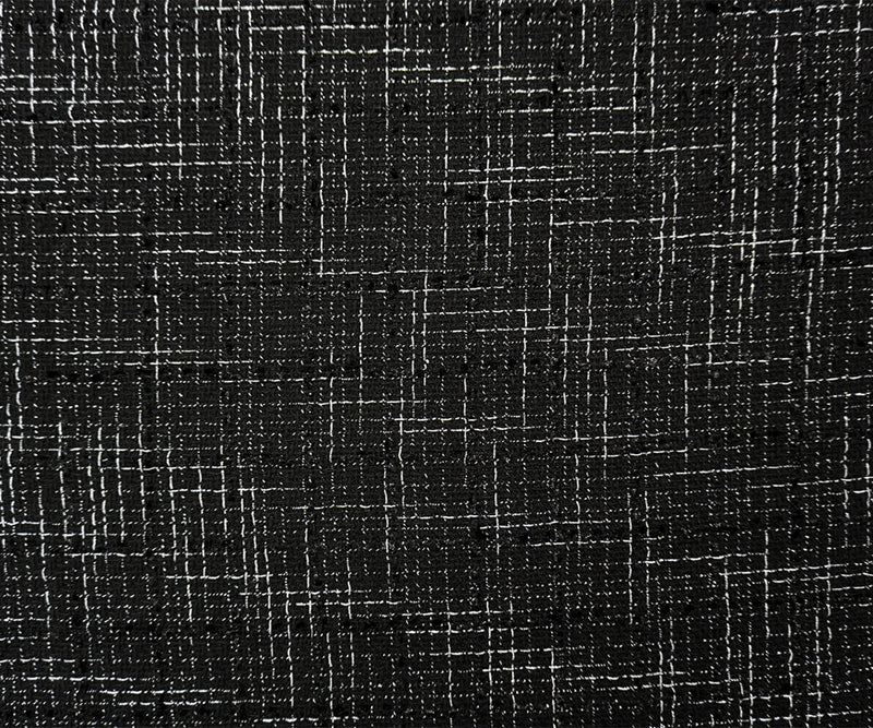 Black-Silver Poly Check Twill Woven Fabric
